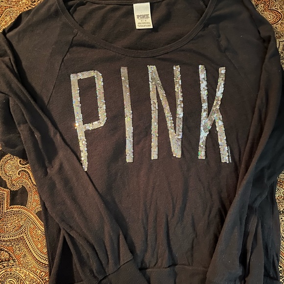 Victorias Secret PINK bling tee. Size medium. - Picture 1 of 4